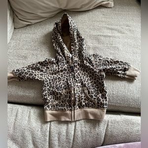 Carters leopard print zip up hoodie